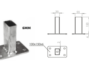 Posti taldmik postile 60 x 40 mm